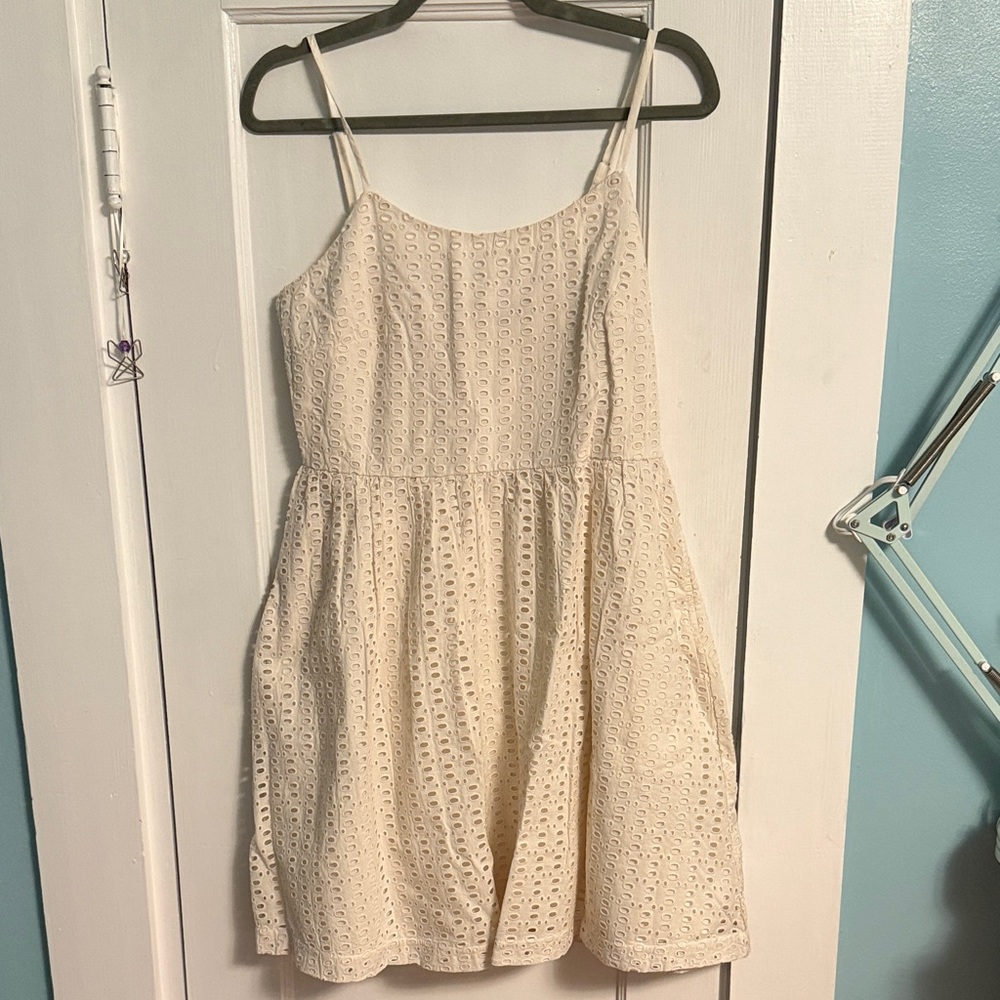 Cream Eyelet Sundress